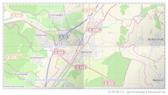 Carte de Sélestat