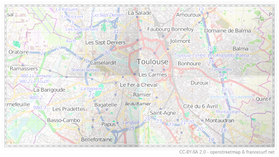 Carte de Toulouse