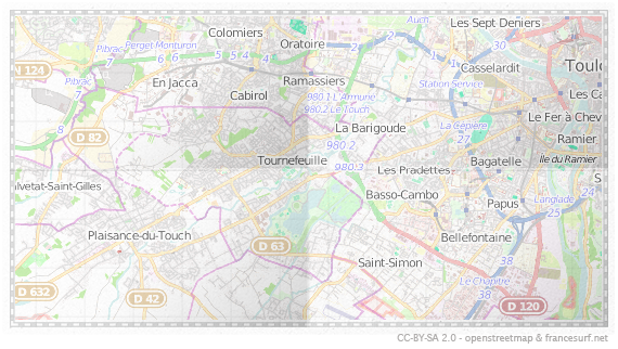 Carte de Tournefeuille