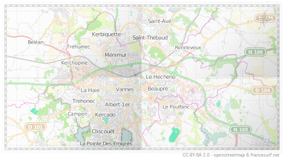 Carte de Vannes