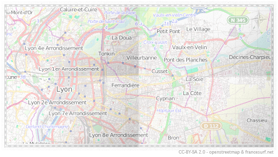 Carte de Villeurbanne