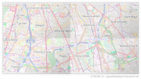Carte de Vitry-sur-Seine