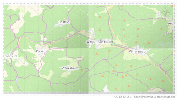 Carte de Wingen-sur-Moder